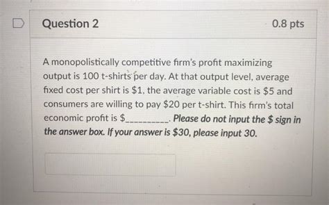 Solved Mc Atc Price And Costs Dollars Per Unit N Chegg