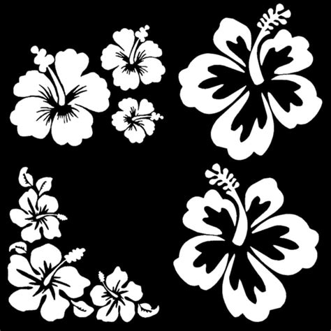 Amazon Hibiscus Decal Pack Hawaiian Hibiscus Flower Decals