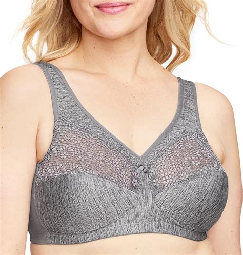 Glamorise Womens Plus Size Magiclift Moisture Control Bra Wirefree