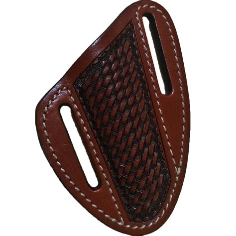 Ranger Belt Basket Weave Knife Sheath KS272 Knife Sheath Leather