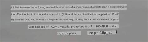 Answered 8 4 Find The Area Of The Reinforcing Bartleby