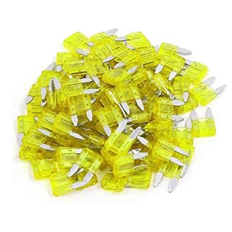 100 Pack Auto Fuses 20 Amp Apmatm 32v Mini Blade Style Fuses 20a Short