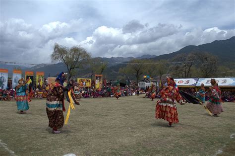 Tsholing Cham Dancers From Nyima Lung Perform At The Lingkana Palace