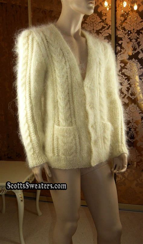 701 006 Men S New Hand Knit Soft And Fuzzy Mohair Sweater