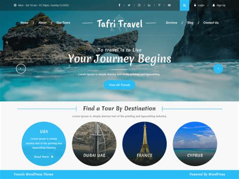 Best Free WordPress Travel Theme For Tours Travels Agency