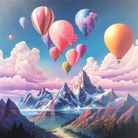 Premium AI Image 17 Of 272 Photo A Painting Of Balloons And A