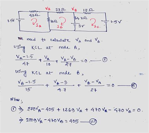 Solved Write The Node Voltage Equations For Figure19 29 Use Your