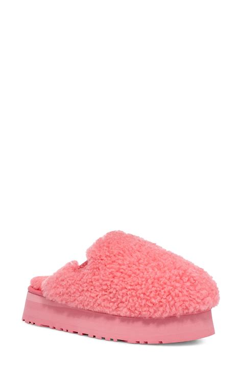 Ugg Uggr Maxi Genuine Shearling Platform Clog In Pink Lyst