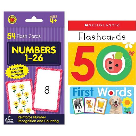 Flash Card Set Numbers 1 To 26 Flash Cards Grades Pk 1 Scholastic
