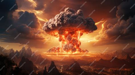 Premium Photo | Atomic explosion of Oppenheimer's bomb