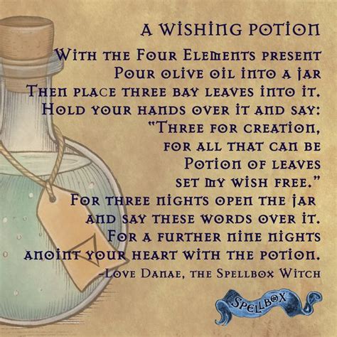 Wishing Potion Oil Potion Herbs Witchcraft Spellboxmelbourne