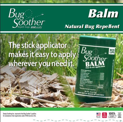 Bug Soother Natural Insect Repellent Balm For Mosquitoes And Black Flies Bug Soother Bug Repellent