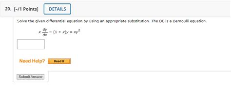 Solved Solve The Given Differential Equation By Using An