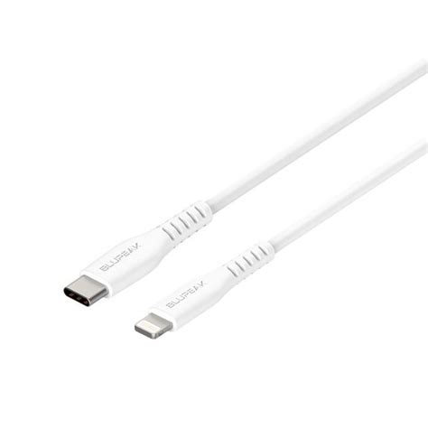 Blupeak 1 2m Apple Mfi Certified Usb C To Lightning Cable White Acwh12 Mwave