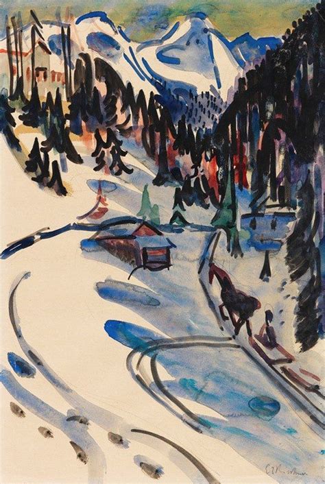 Sertigtal Im Winter By Ernst Ludwig Kirchner Artvee Ernst Ludwig