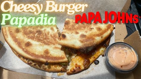 Papa Johns Cheesy Burger Papadia Review Youtube