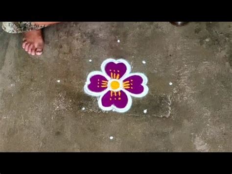 Chithirai Madham Colour Kolam Designs 5 Dots Pandaga Muggulu Color