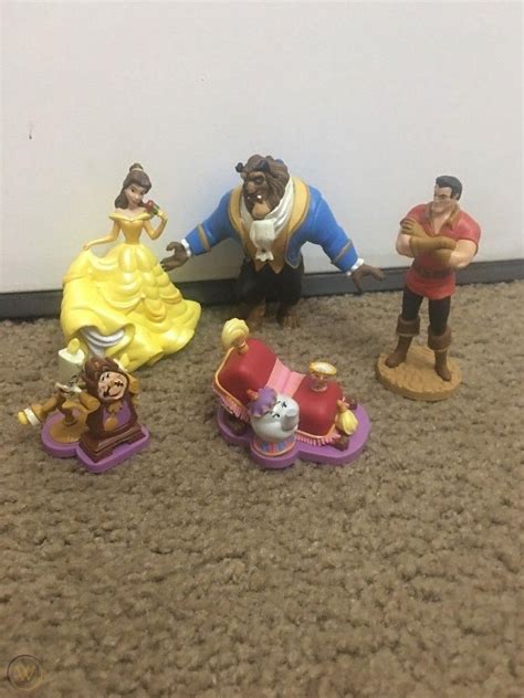 Beauty And The Beast Figure Set Disney Pvc Toy Cake Topper Gaston