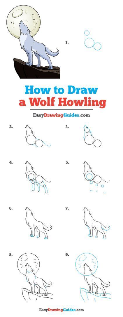 How To Draw A Wolf Howling Really Easy Drawing Tutorial In