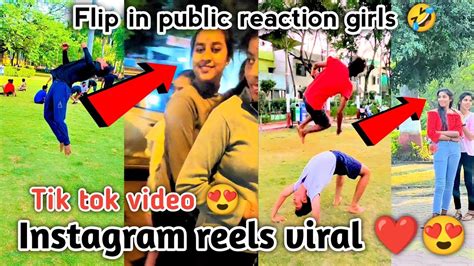 Flip In Public React Girls Reaction On Flips 😍 Flips In Public