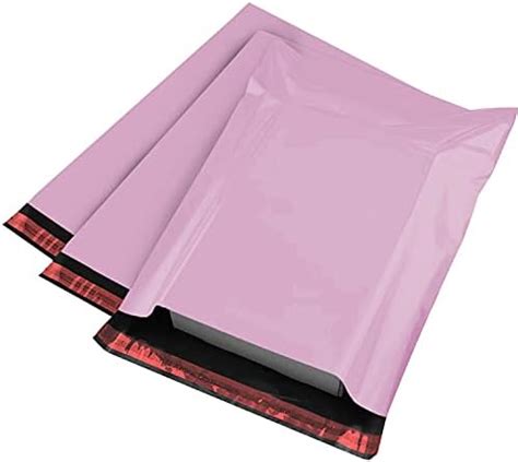 YUNJU Mailing Bags Strong Large Pink Mailing Postal Postage Bags 17 X