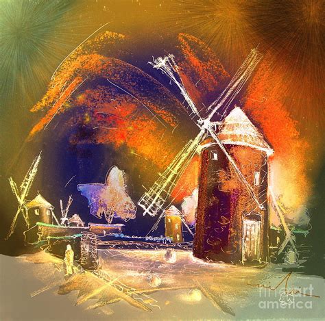 Don Quixote Windmill Painting at PaintingValley.com | Explore collection of Don Quixote Windmill ...