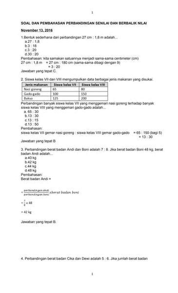 Perbandingan Berbalik Nilai Pptx