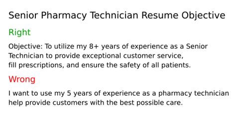 Top 18 Senior Pharmacy Technician Resume Objective Examples