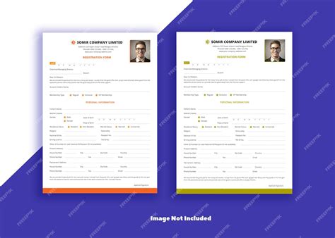 Premium PSD | Professional registration form design templates 