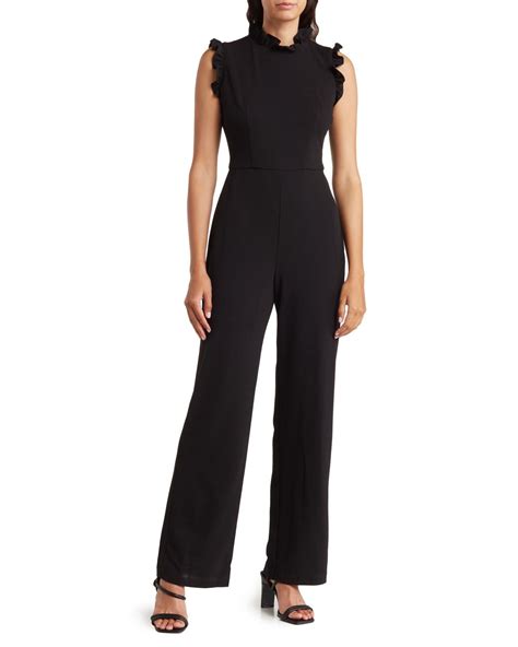 Maggy London Ruffle Sleeveless Jumpsuit In Black Lyst