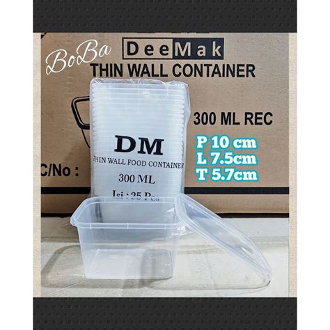 Jual Dus Thinwall Dm Ml Rec Container Kotak Persegi Shopee