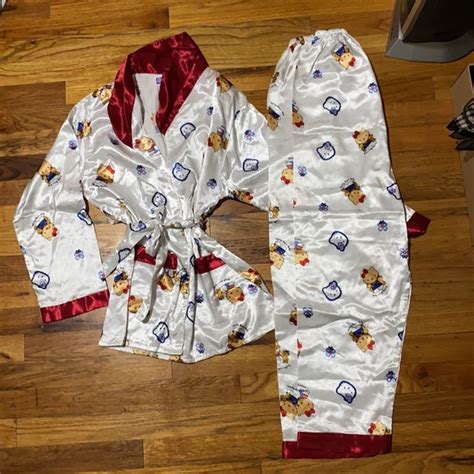 Intimates And Sleepwear Knock Off Hello Kitty Satin Pajama Set Poshmark