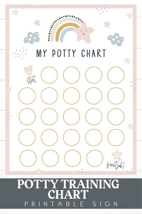 Potty Training Chart For Kids Toddlers Reward Chart Printable Toddler