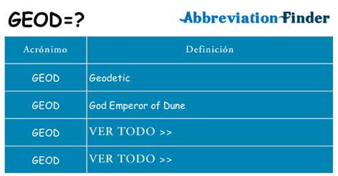 ¿Qué significa GEOD?
