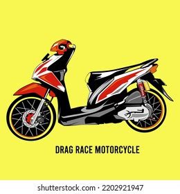 Drag Race Motorcycle Design Drawing Illustration Stock Vector (Royalty Free) 2202921947 ...