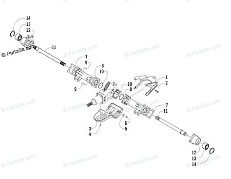 Arctic Cat Atv Oem Parts Diagram For Rear Axle Assembly