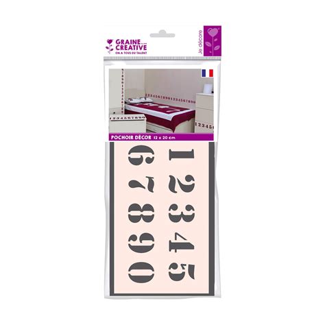Stencil - Numbers, 12 x 20 cm &VerticalLine; DeSerres 