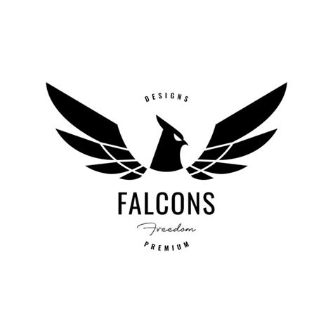 Premium Vector Geometric Falcon Flap Wings Logo Design