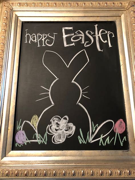 Easter Chalkboard Art Spring Chalkboard Chalkboard Wall Art Chalkboard Doodles Chalkboard