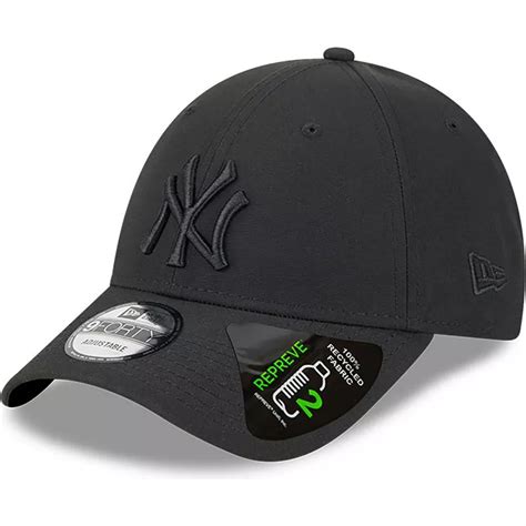 Gorra Curva Negra Ajustable Con Logo Negro Forty Repreve Outline De