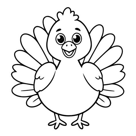 Premium Vector | Vector illustration of a cute Turkey drawing for kids ...