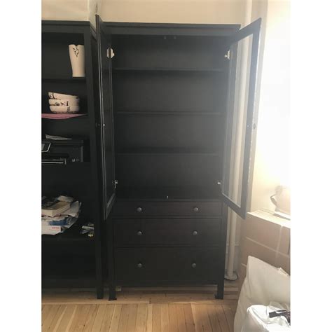 Ikea Hemnes Glass Door Cabinet W 3 Drawers Aptdeco