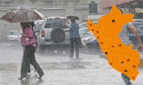 ¡alerta Naranja Senamhi Advierte Intensas Lluvias Y Tormentas Eléctricas En 20 Regiones Hasta