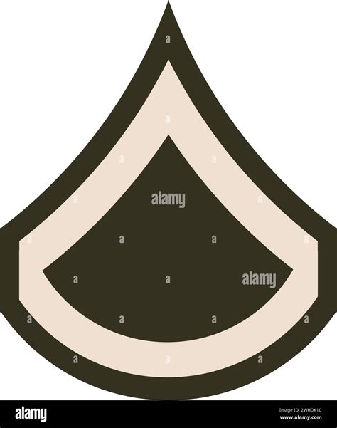 Shoulder Pad Military Enlisted Rank Insignia Of The Usa Army Private First Class Stock Vector