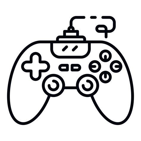 Joystick Icon Outline Style Vector Art At Vecteezy