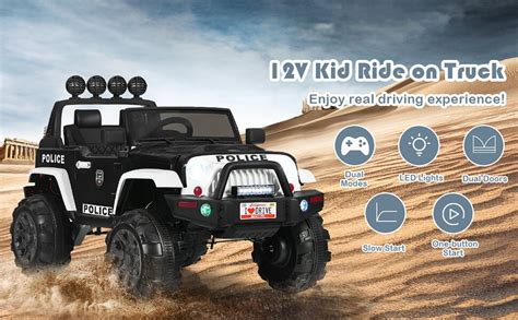 12V Kids Ride On Truck with Remote Control and Double Magnetic Door ...