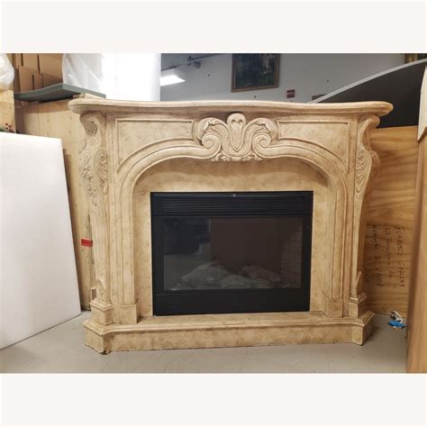 Free Standing Mantel With Electric Fireplace Aptdeco