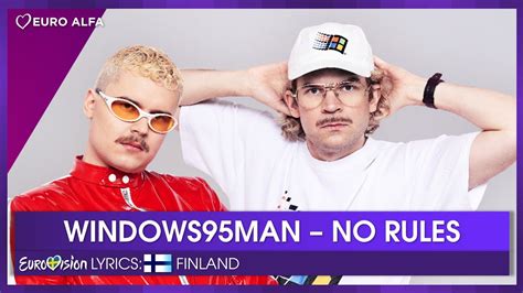 Windows95man No Rules Finland In Eurovision 2024 Lyrics YouTube