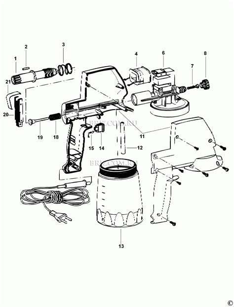 Запчасти для электрического краскопульта Black and Decker K15B | купить ...