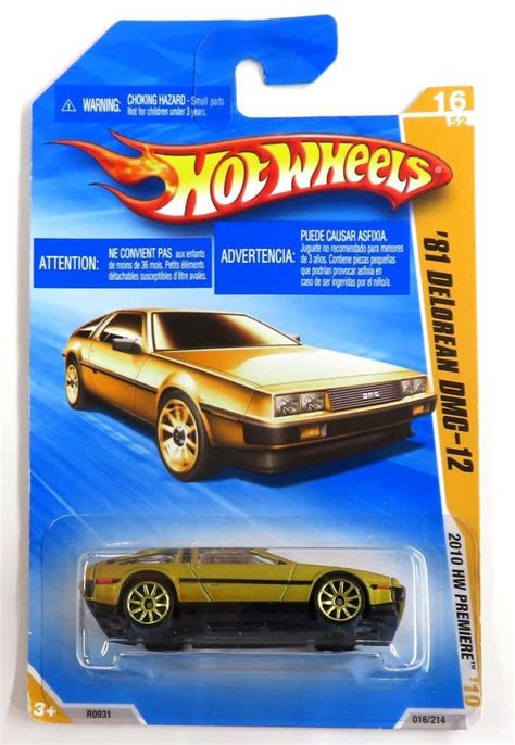 駿河屋 1 64 81 DELOREAN DMC 12 ゴールド Hot Wheels 2010 HW PREMIERE